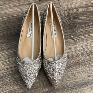 Silver wedding shoes